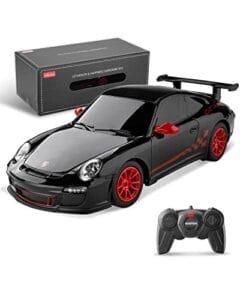 BEZGAR Officially Licensed Porsche 911 GT3 RS 1/24 Scale Remote Control RC Car Model Toy for Boys Girls Teens and Adults 39900 Black