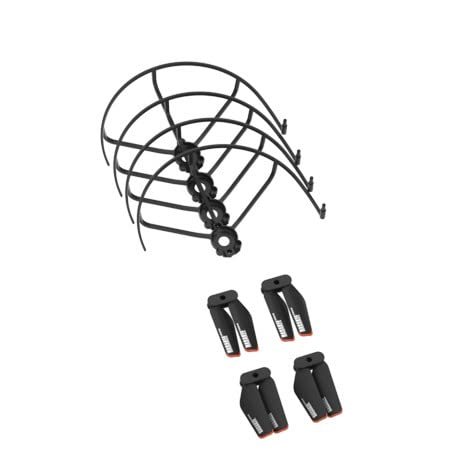 AVIALOGIC 4PCS Spare Propellers and 4PCS Propeller Guard Compatible with Q10 Drone