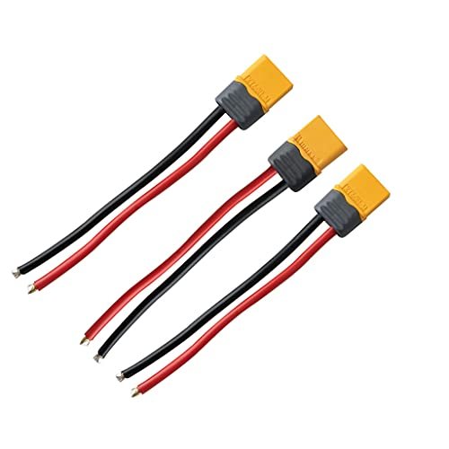 FLASH HOBBY 3pcs Amass XT60 Connector Pigtail Male XT60H Plug 10cm 14AWG Silicon Wire Ideal for RC Hobby Stores in Iowa