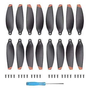 16Pcs Mini 2 Propellers Replacement Low Noise Quick Release Blades Props Compatible with DJI Mini 2 Mini SE Mini 2 SE Mini 4K Drone Orange Perfect for RC Wheels and Props Enthusiasts