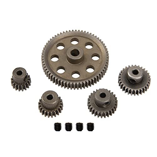 Vgoohobby Metal Spur Diff Differential Main Gear Set 64T 21T 26T 29T for Kraken RC Truck and Redcat Volcano EPX Sandstorm TK HSP 94111 1/10 Scale Models