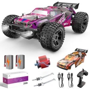 DEERC 200E 1/10 Scale Fast RC Monster Truck with Brushless Motor 60 KM H Speed 4X4 Off Road Remote Control Car for Adults and Kids