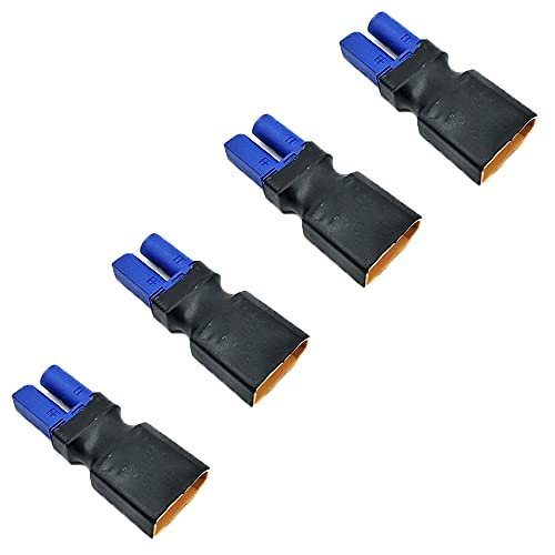 LinsyRC 4 Pack XT90 Male to EC5 Female Connector Adapter Plug for 72 Camaro RC Car FPV Drone Lipo NiMH Battery Charger ESC