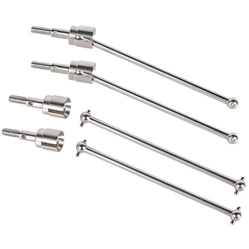 WEISHUJI 4PCS Metal Differential Cup Front Rear Dog Bones for Tune Nitro Engine RC Car 1/10 WLtoys Replacement Accessories Silver