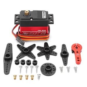 FT5320M RC Metal Gear 20KG 16.5 20km cm Torque 6 7.4V DC for Hog Bipe RC Plane 1/8 1/10 Accessory
