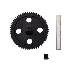 Treehobby Metal Steel Differential Center Gear 62T for WLtoys 12428 12423 1/12 Crawler Short-haul Buggy RC Car Replacement Parts (Black)