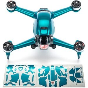 WRAPGRADE Skin Compatible with DJI FPV Full wrap Caribbean Blue Perfect for Filling RC Shocks with Oil Enthusiasts