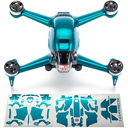 WRAPGRADE Skin Compatible with DJI FPV Full wrap Caribbean Blue Perfect for Filling RC Shocks with Oil Enthusiasts