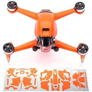 WRAPGRADE Neon Orange RC Plane Skin Material Compatible with DJI FPV Full Wrap