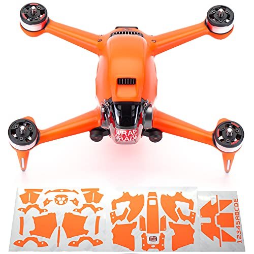 WRAPGRADE Neon Orange RC Plane Skin Material Compatible with DJI FPV Full Wrap