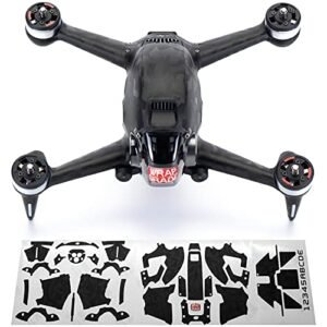 WRAPGRADE Skin Compatible with DJI FPV Full wrap Black Bumpy CAMO for RC Plane with Pontoons