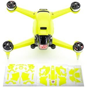 WRAPGRADE Neon Yellow Full Wrap Skin for DJI FPV Perfect for Getting Started with RC Airplanes