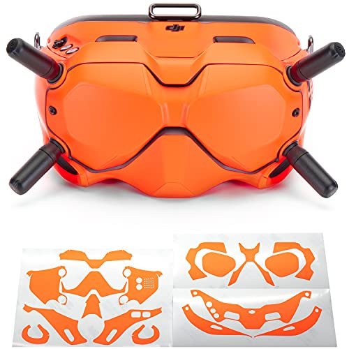 WRAPGRADE DJI FPV Goggles V2 Skin NEON Orange Protective Wrap