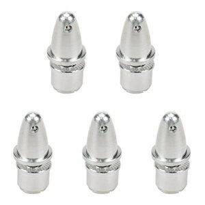 Mcredy 5Pcs RC Airplane Bullet Spinners Propeller Adapter Saver Silver for Shaft Brushless Motor 3mm Aperture 5mm Output Axle Prevent RC Airplane Crashes and Explodes