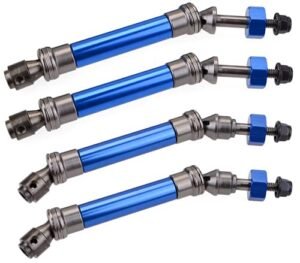4Pcs Universal Drive Shaft CVD Heavy Duty Front Wheel Drive RC Car Parts Compatible with Traxxas Slash Rustler VXL 4X4 4WD