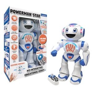 Lexibook Powerman Star Remote Control Walking Talking Toy Robot STEM Programmable for Kids 4 Plus ROB85EN