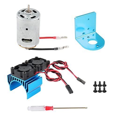 Rchobbytop RC 540 Motor Aluminum Heatsink Dual Cooling Fan Motor Seat Combo Fan RC RC10 Parts for Wltoys A949 B A959 B A969 B A979 B K929 B 1/18 Upgrades