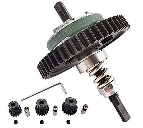 HOPLEX 6878 Flying Collective Pitch RC Helicopter Slipper Clutch Assembly with 32 Pitch 15T 17T 19T Pinions Gear Set for Traxxas Slash Stampede Rustler 4x4