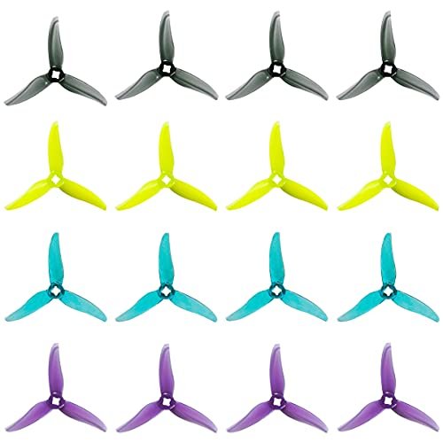 Gemfan Hurricane 3520 3 Blade Propeller for Quad Engine RC Plane 3.5 Inch 5mm 3 Holes 1806 2004 Brushless Motor FPV Freestyle Racing Drone 16pcs 8CW 8CCW