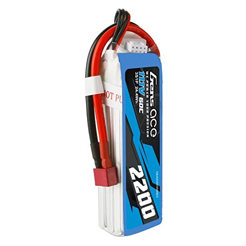 Gens ace 3s Lipo Battery 11.1V 2200mAh 60C with EC3 Plug for RC Drones Airplanes Helicopters