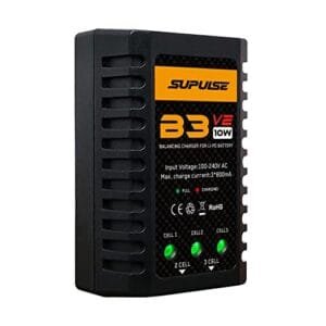 SUPULSE LiPo Battery Charger for RC Car 2S 3S Balance Charger AC 7.4V 11.1V 10W Upgrade Version Compact Design