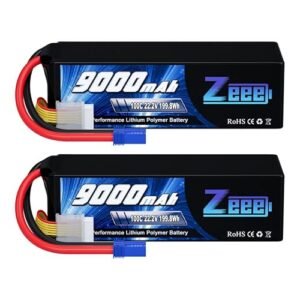 Zeee 6S Lipo Battery 9000mAh 22.2V 100C Soft Case RC Battery EC5 Connector Perfect for RC Willey Kitchen Appliance Packages and Hobbies 2 Pack