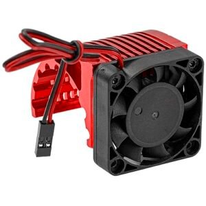 Vgoohobby Universal 42mm Aluminum Heat Sink with 5V Cooling Fan for RC Car Combustion Engine 4068 4076 4274 7282 1515 Brushless Motor Red