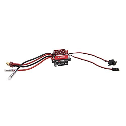 Vgoohobby 60A ESC Electric RC Trophy Truck Speed Controller 6V 2A Brushed ESC for Traxxas TRX4 TRX6 D90 HSP Tamiya Redcat Axial SCX10 HPI 1 10 RC Truck Car Crawler with T Plug