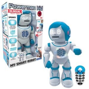 Lexibook Powerman Kid Iron Man Walking RC Robot Bilingual English Spanish Educational Toy STEM Programmable ROB90US
