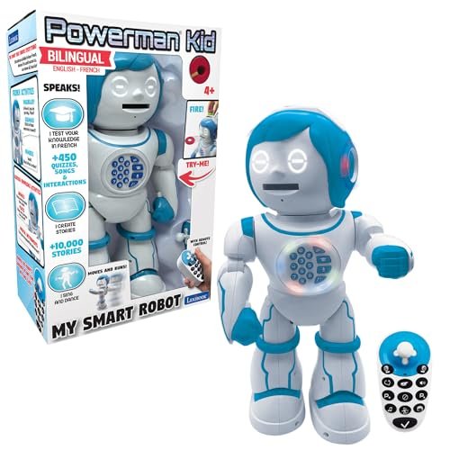 Lexibook Powerman Kid Iron Man Walking RC Robot Bilingual English Spanish Educational Toy STEM Programmable ROB90US