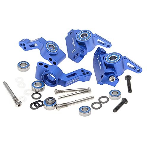 CODA RACING RC Alloy Caster Block Steering Blocks Rear Stub Axle Carriers Compatible with Traxxas 1/10 2WD Models Including Slash Stampede Rustler and Nitro Fuel for RC Vehicles