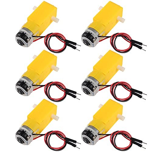 6PCS TT Motor DC Electric Gear Motor for RC Car Chassis 1/10 DIY Smart Car Robot and Toy Car Projects