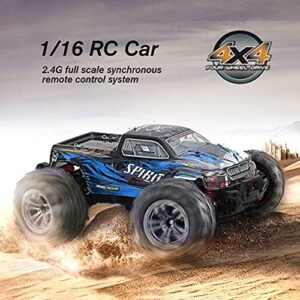 FMTStore 1 16 Scale RC Trophy Truck Build High Speed 52km h Brushless 4WD Off Road Monster Truck 2 4Ghz Remote Control RTR Hobby Car Blue
