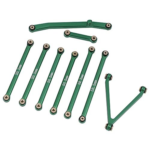 DJX Aluminum Suspension Linkage Steering Rod Tie Links Set for AXIAL SCX24 AXI90081 1/24 RC Crawler Car Remove Paint Lexan RC Car Body Green