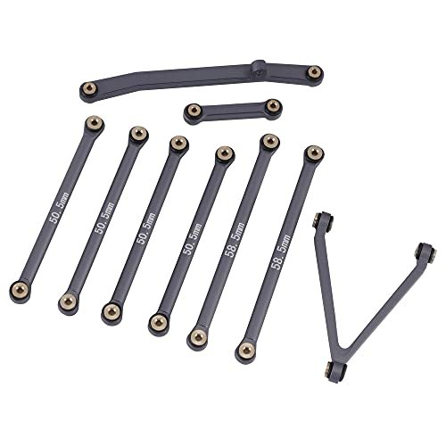 AXIAL SCX24 C10 1/24 RC Crawler Car Titanium Aluminum Suspension Linkage Steering Rod Tie Links Set with RC Crawler Body 3D Print Files Compatibility