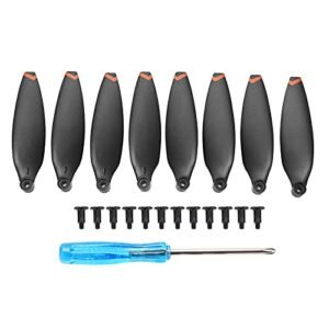 Dilwe Mini Drone Propeller Set, 8 PCS/Set Low Noise Drone Propellers, Dynamic Balance Test, Propeller Blades Replacement Accessories for X8 Mini RC Drone Spare Parts(Orange)