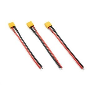 Amass XT30U M 18AWG 10cm LiPo Pigtail Yellow 3pcs