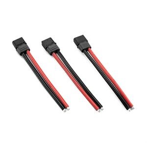 Amass XT60H M 12AWG 10cm LiPo Pigtail Black 3pcs