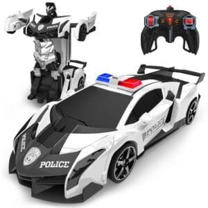 BLUEJAY Transform RC Drift Cars and Parts 2.4Ghz 1/18 Scale Remote Control Car with One Button Deformation 360 Rotation for Boys Ages 3 12