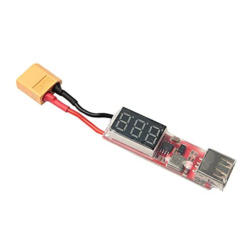 Acxico 1Pcs 2S 6S Lithium Ion RC Battery Packs XT60 Plug to USB 5V Charger Converter Module Adapter