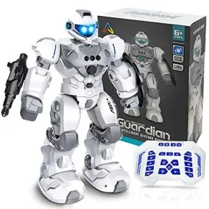 VAV Toys Rechargeable Remote Control Robot Toy with Intelligent Programming and Gesture Sensing Ideal for Old RC Parts Enthusiasts