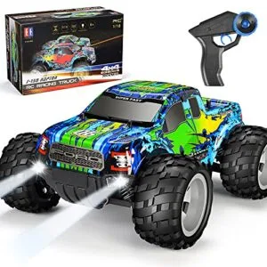 DOUBLE E Ford Raptor F150 4WD RC Trucks Ford Licensed Remote Control Car with Rechargeable Battery and Headlights for Kids