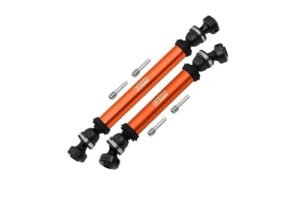Axial RBX10 Ryft 4WD Rock Bouncer Steel Aluminum Front Rear CVD Drive Shaft 6Pc Set Orange