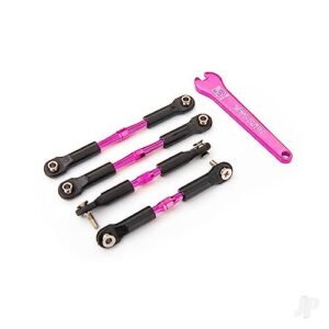Traxxas 3741P Aluminum Pink Anodized Camber Gauge RC Car Turnbuckles Set with Wrench