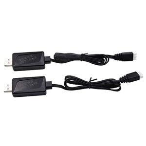 Blomiky 2 Pack 7.4V 1.6A Fast USB Charger Cable for RC Powered Construction Vehicles Drones Boats and Trucks with XH 3P Connector