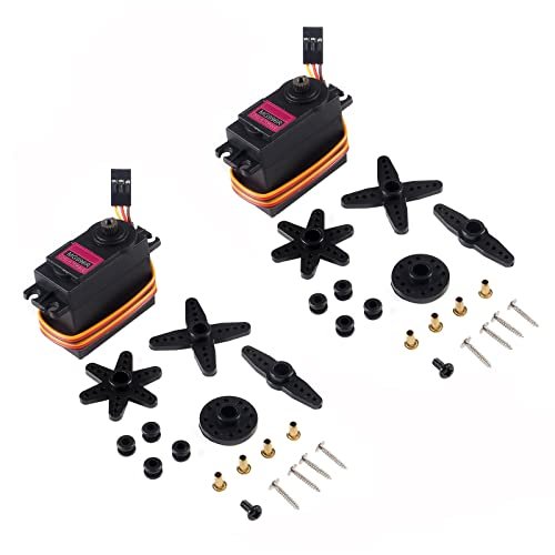 AEDIKO 2pcs MG996R Servo Motor for RC Speed Boat Design High Torque Metal Gear Digital Servo