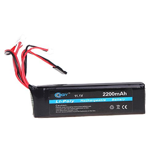 GoolRC Transmitter LiPo Battery 11.1V 2200mAh 3 Connector for JR Futaba Walkera WFLY FS Transmitter Battery Compatible with Stihl FS 56 RC Lubrication