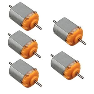 Heyiarbeit Micro DC Motor 3V 11000 RPM for Rigger RC Boat Plans High Speed Double Strong Magnetic Round Shaft Motor 5Pcs