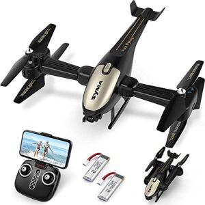 SYMA 3D Printed RC Helicopter Fuselage with 1080P HD Camera FPV Real Time Transmission Altitude Hold and 360 Flips for Adults Kids