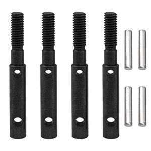 Vgoohobby 4Pack Steel Front Rear Portal Stub Axle Drive Shaft for 1/10 RC Jeep Body Axial SCX10III AXI03007 Capra 1.9 UTB Crawler